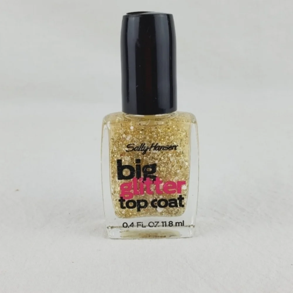 3 FOR $13 🔥Sally Hansen big glitter top coat goldi-flecks 140